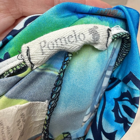 Pomelo Vibrant Peach, Blue and Green Patterned Outfit - Picture 9 of 10